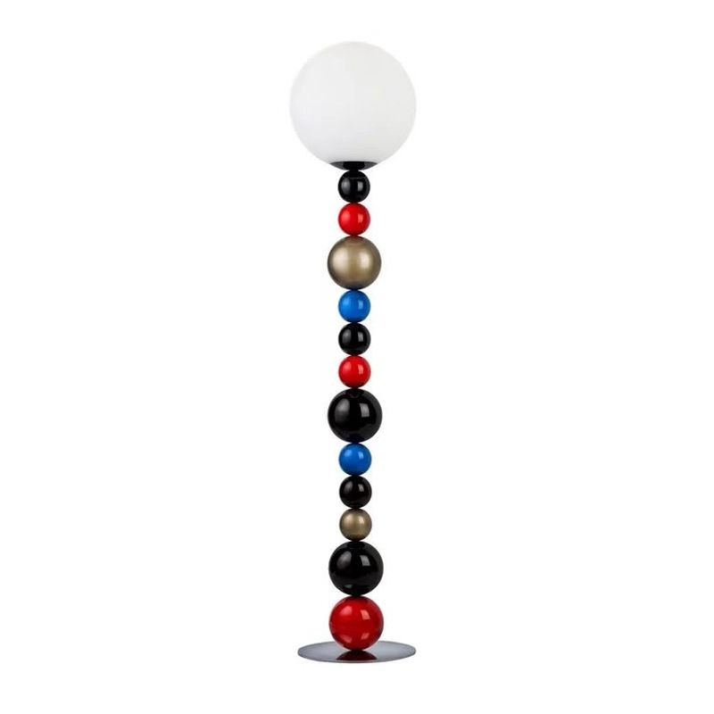 Morandi  Modern Ball Metal Colorful  Floor Lamp, Red/Green