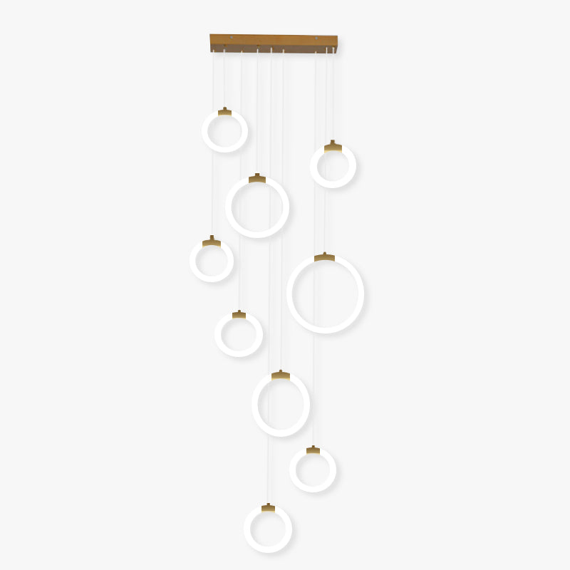 Jibril Minimalist Staircase Ring Metal Pendant Light