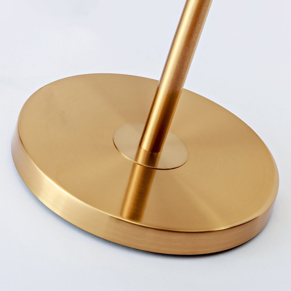 Valentina Modern Arch Glass/Metal Floor Lamp, Gold