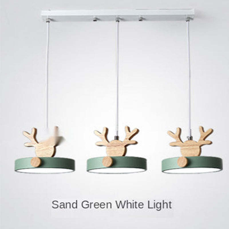 Morandi Deer Cluster Pendant Light 3 Color, 1/3 Heads