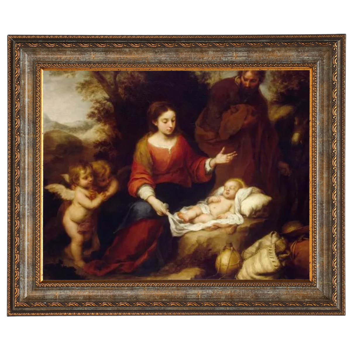 Rest on the Flight Into Egypt - Vintage Wall Art Prints Artfully For Living Room