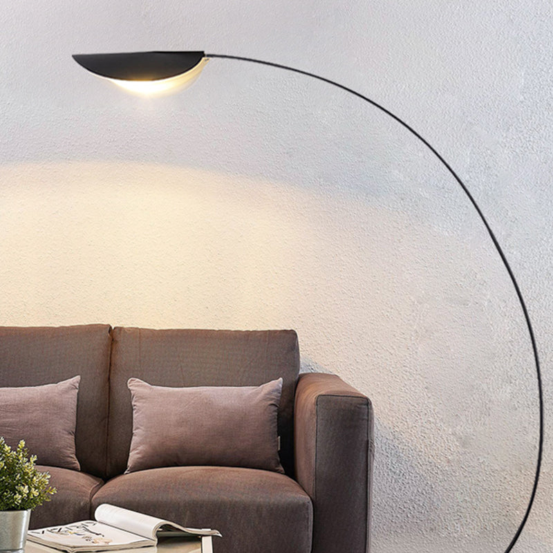 Edge Modern Arch Metal Floor Lamp, Black Bedroom/Living Room