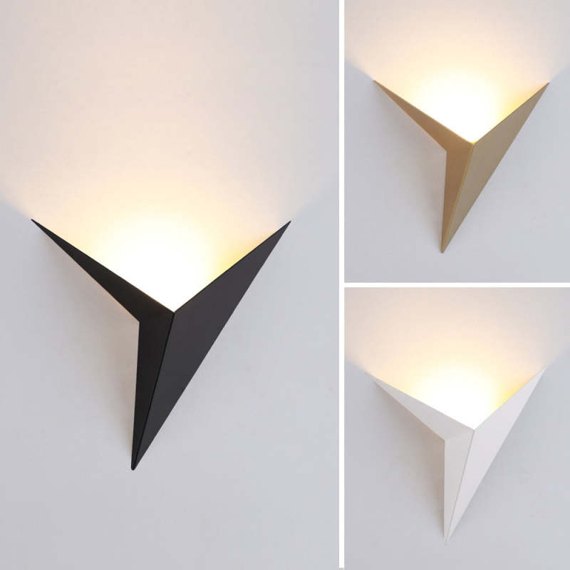 Orr Metal Modern LED Wall lamps for Bedroom, Triangle