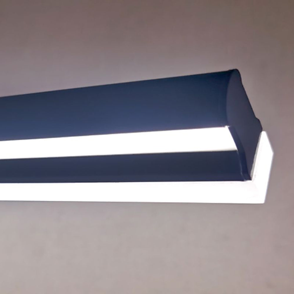 Edge Industrial Linear Metal/Acrylic Wall Lamp, Black
