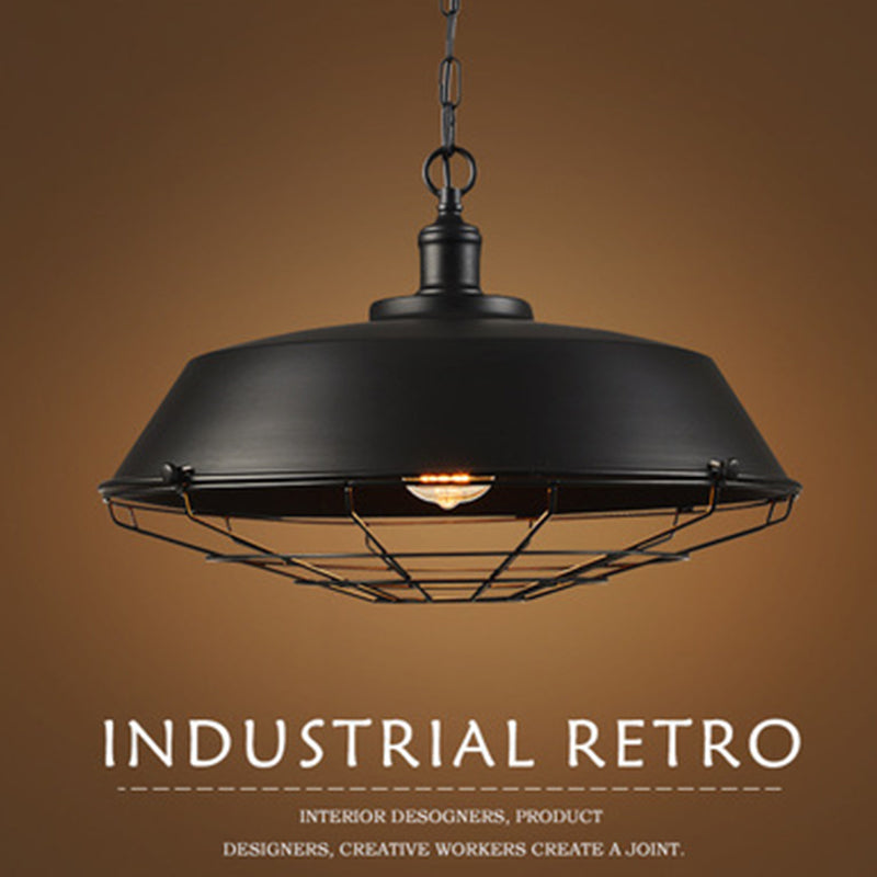 Alessio Rustic Black Industrial Pendant Light Shade, Outdoor/Indoor