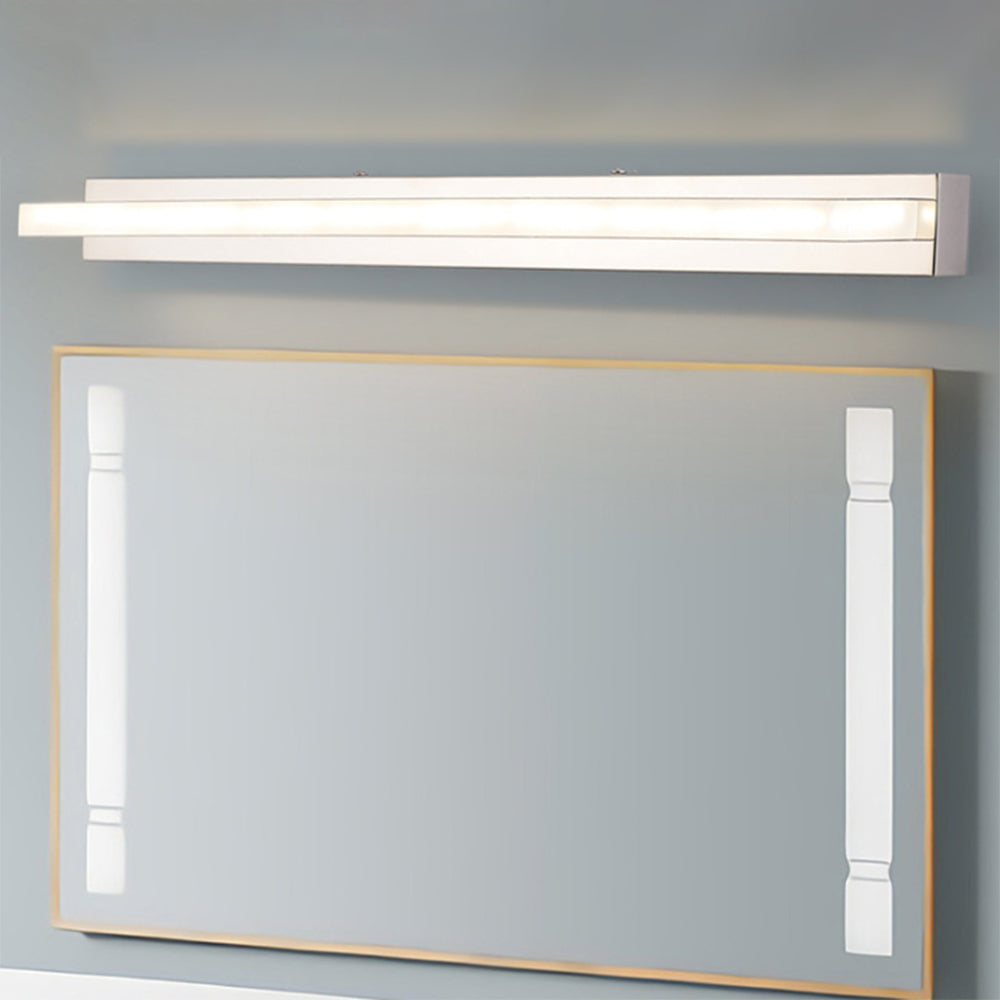Leigh Rectangular Led Mirror Front Vanity Wall Mount Light, Bathroom, White