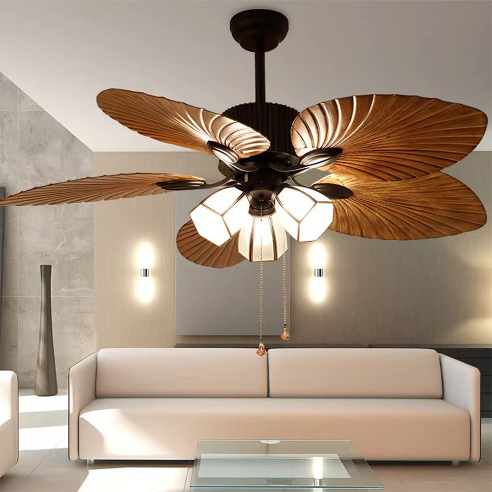 Bella 5-Blade Rustic DC Ceiling Fan with Light, Summer, 52''