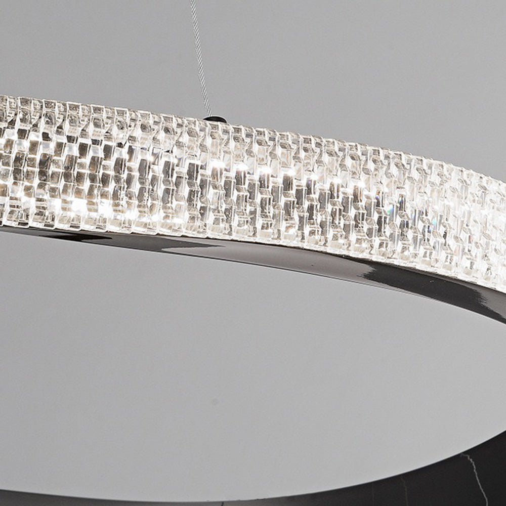 Kirsten Pendant Light, Aluminium & Arcylic, 1/2 Rings, 2 Color
