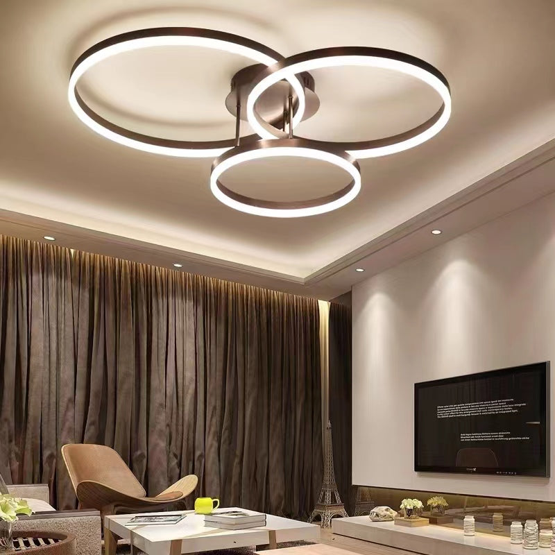 Lacey LED Ceiling Light Circle Ring, Black & White