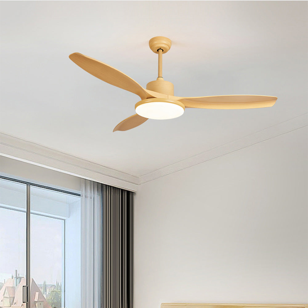 Haydn 3-Blade DC Ceiling Fan with Light, Black & White, 39.4''/47.2''/55.1''