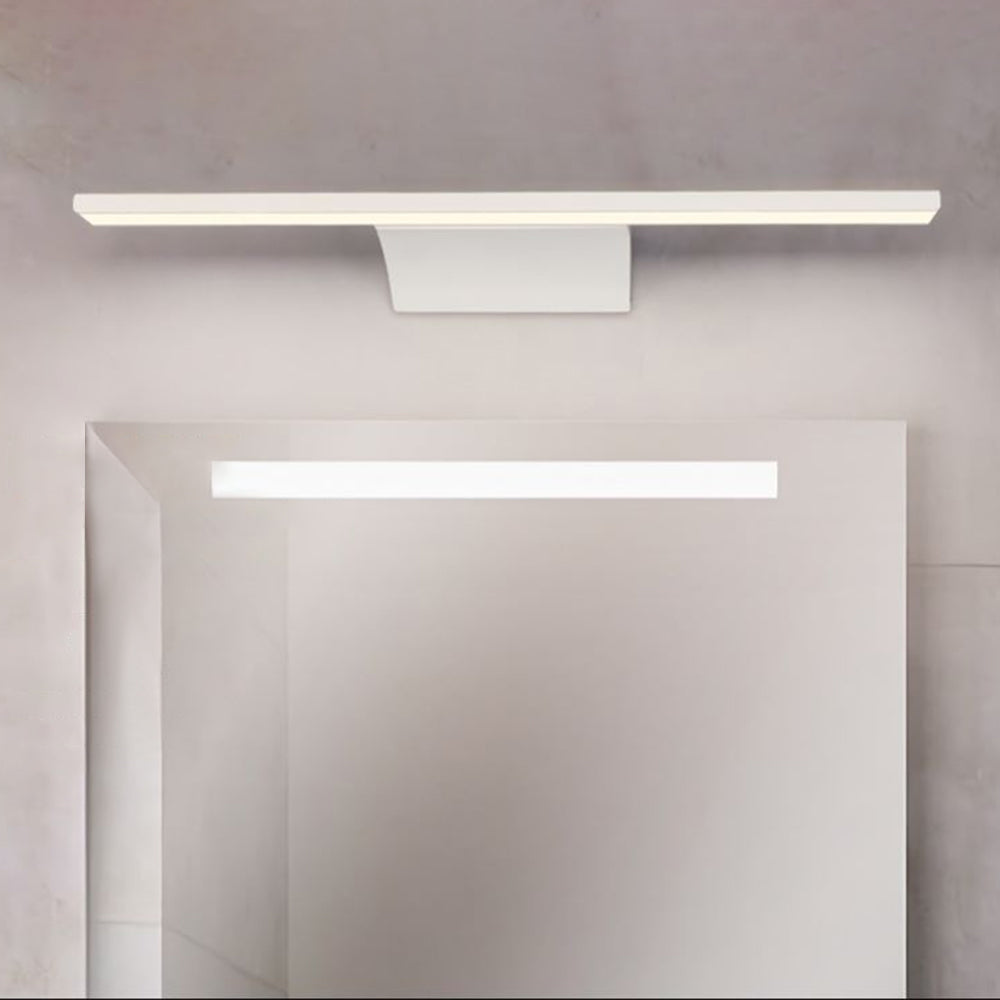 Cooley Minimalist Linear Metal/Acrylic Wall Lamp, Silver, Bathroom