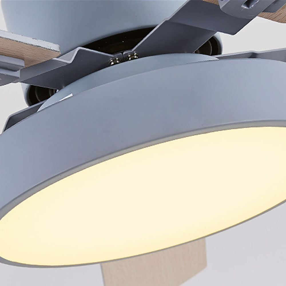 Morandi 5-Blade Ceiling Fan with Light, 4 Color