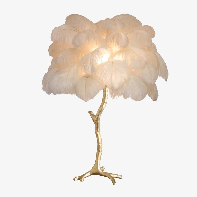 O'Moore Nordic Luxury Unique Ostrich Feather Floor Lamp/Table Lamp