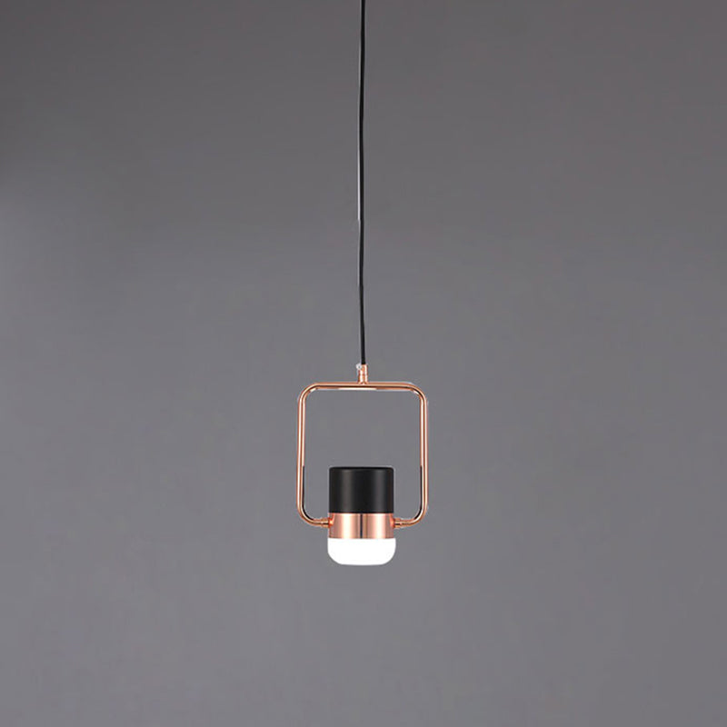 Cooley Modern Industrial Scandinavian Metal/Glass Pendant Light，White/Black