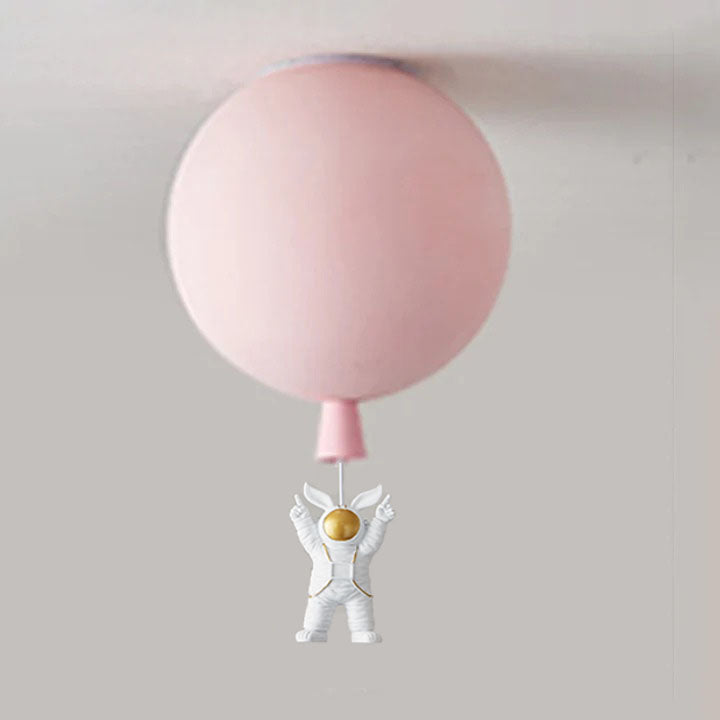 Fateh Astronaut Balloon Flush Mount Ceiling Light, 8 Color