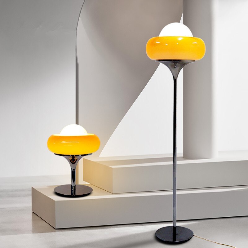 Morandi Modern Stained Glass Tall Floor Lamp Living Room