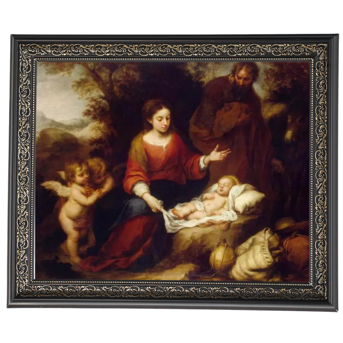 Rest on the Flight Into Egypt - Vintage Wall Art Prints Artfully For Living Room