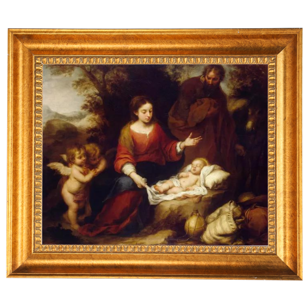 Rest on the Flight Into Egypt - Vintage Wall Art Prints Artfully For Living Room