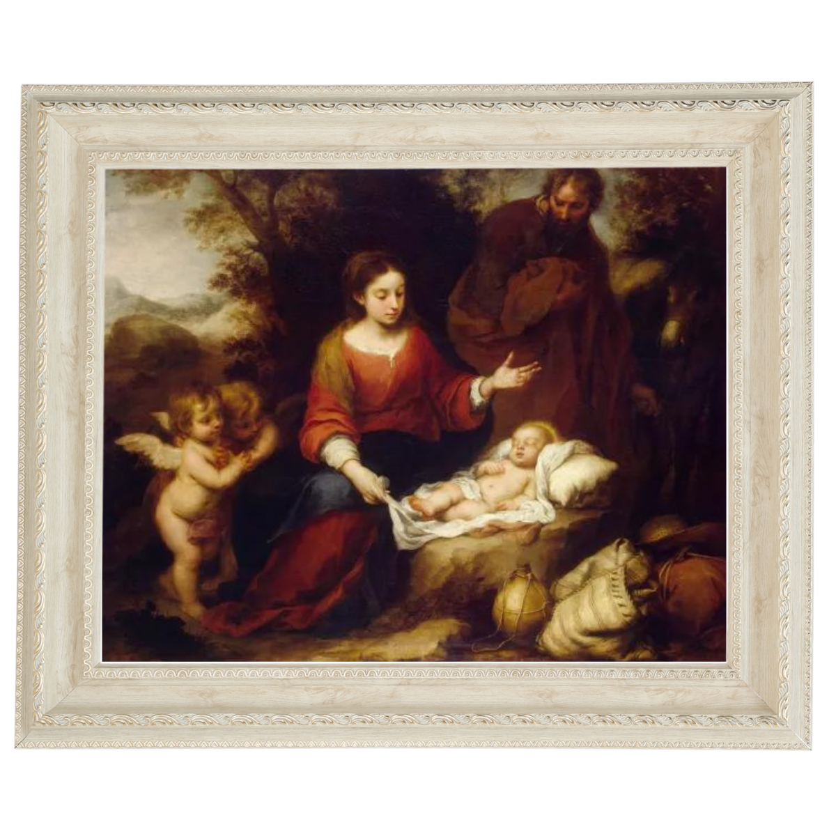 Rest on the Flight Into Egypt - Vintage Wall Art Prints Artfully For Living Room