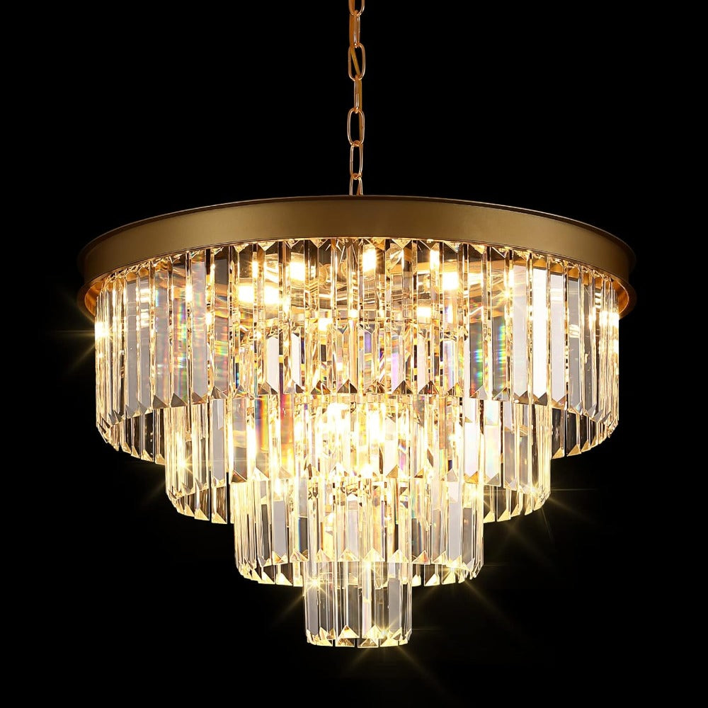 Marilyn Modern LED Decorative Luxury Pendant Light Crystal Metal Ring Bedroom Living Room