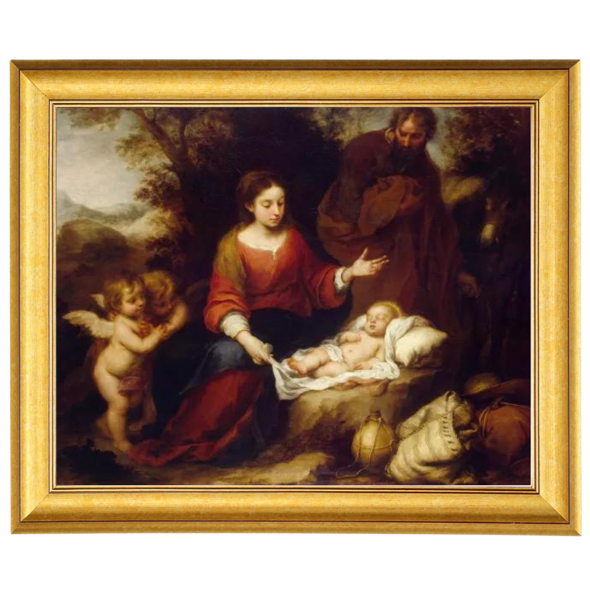 Rest on the Flight Into Egypt - Vintage Wall Art Prints Artfully For Living Room