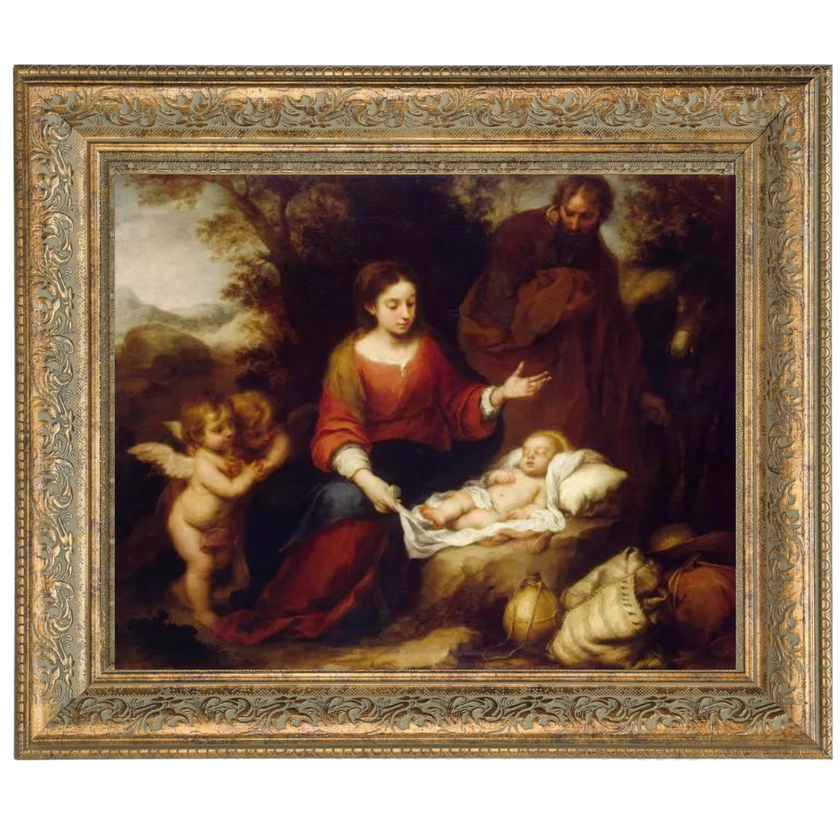 Rest on the Flight Into Egypt - Vintage Wall Art Prints Artfully For Living Room