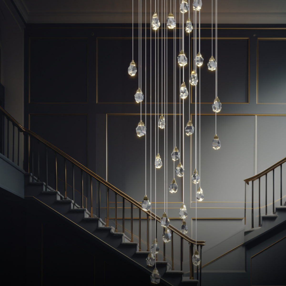 Marilyn Design Ball Glass Metal Pendant Light Living Room