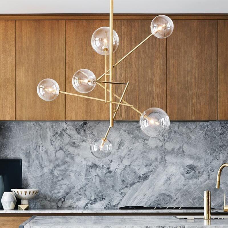 Valentina Bubble Branch Glass/Metal Chandelier, Kitchen/Dining Room