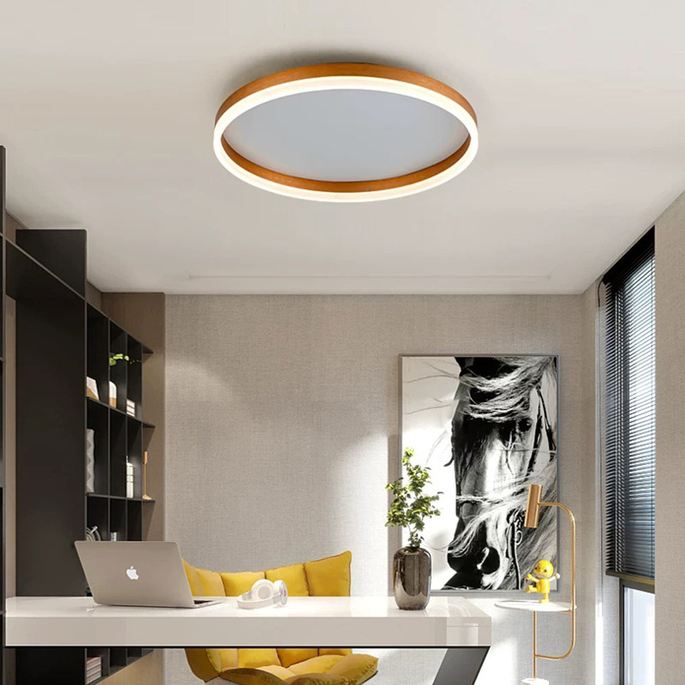 Modern Semi Flush Mount Lighting Gold Ceiling Light Fixture LED Ring-Wehomz  – WEHOMZ