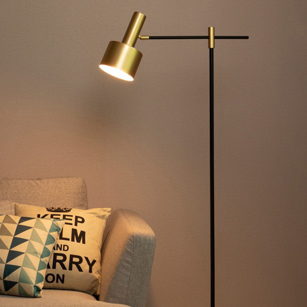 Freja Luxury Linear Metal Floor Lamp, Gold