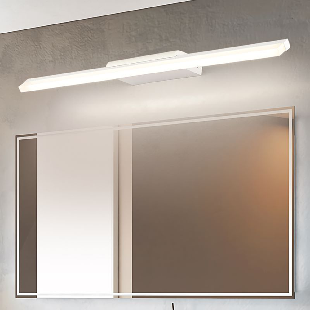 Leigh Minimalist Linear Metal Acrylic Wall Lamp Bathroom