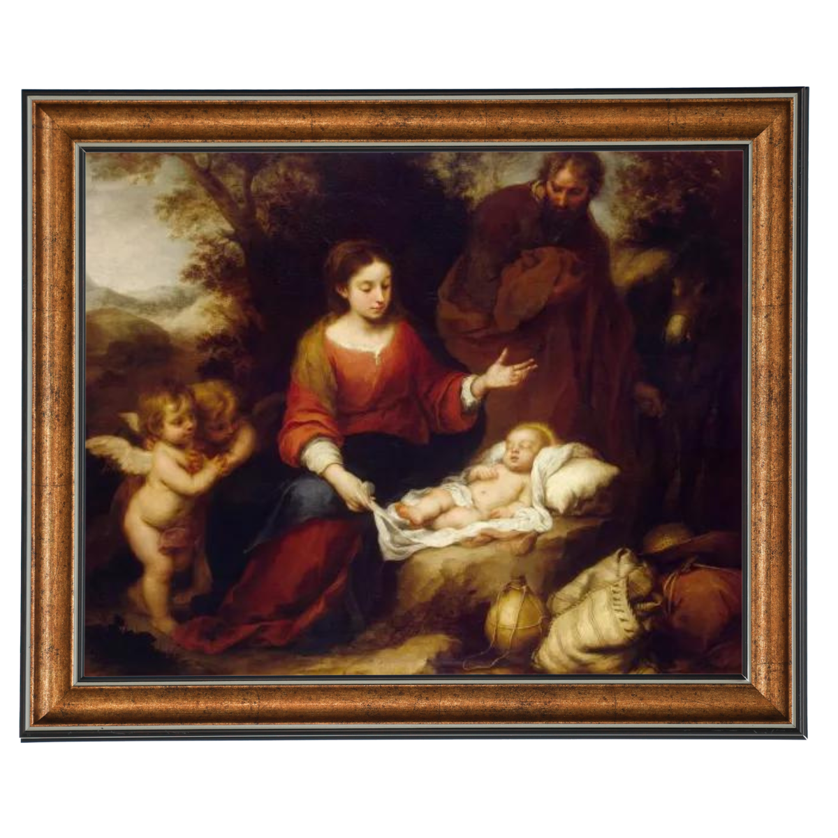 Rest on the Flight Into Egypt - Vintage Wall Art Prints Artfully For Living Room