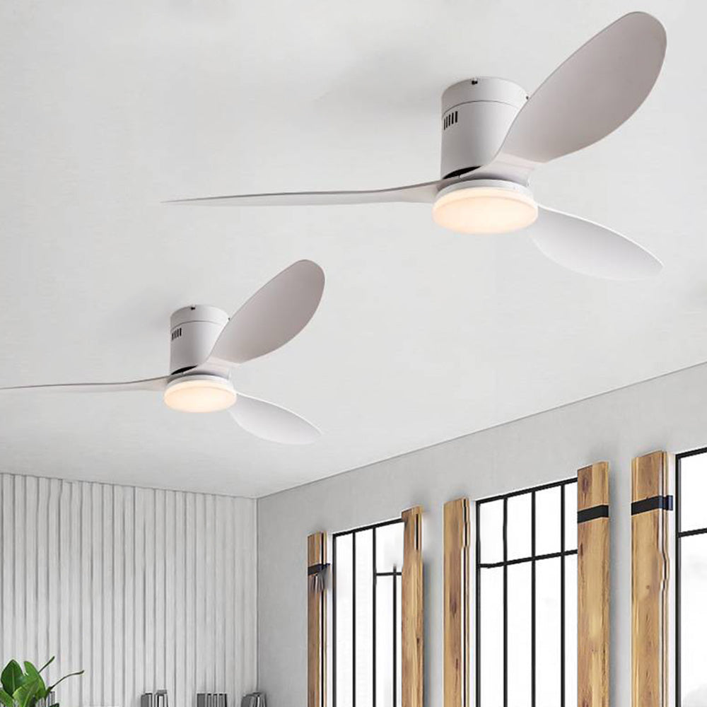 Walters 3-Blade White Ceiling Fan With Light, 2 Color, DIA 45.3''