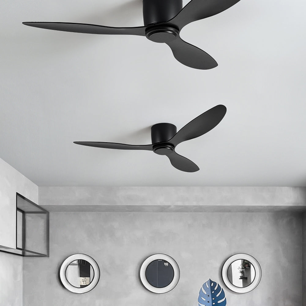 Walters Minimalist 3-Blade DC Ceiling Fan with Light, Black & White
