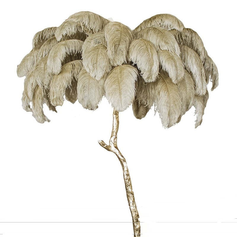 O'Moore Nordic Luxury Unique Ostrich Feather Floor Lamp/Table Lamp