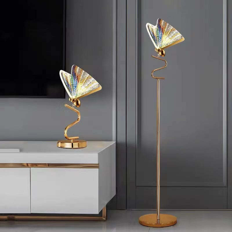 Kady Modern Butterfly Floor/Table Lamp, Living Room/Bedroom