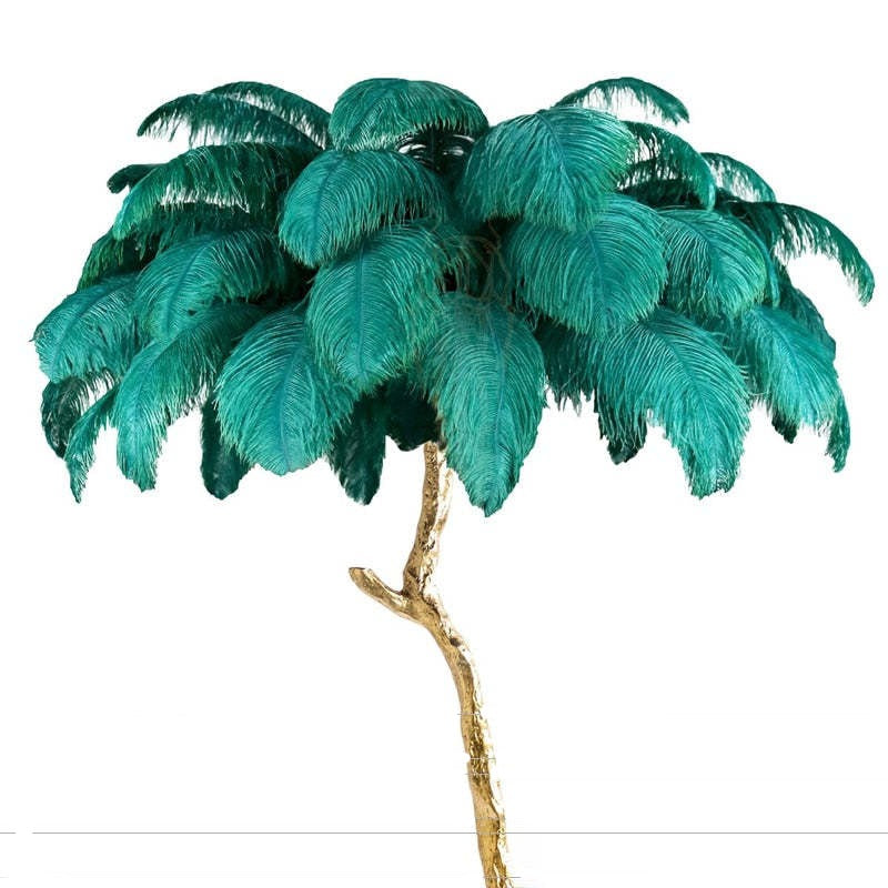 O'Moore Nordic Luxury Unique Ostrich Feather Floor Lamp/Table Lamp