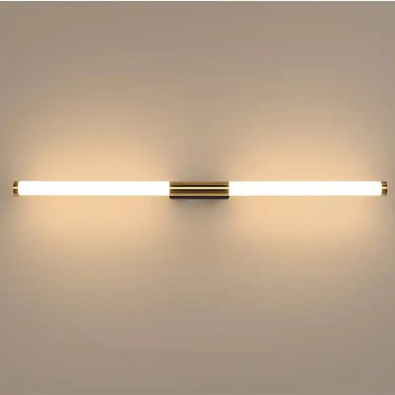 Leigh Minimalist Linear Metal Wall Lamp, Gold