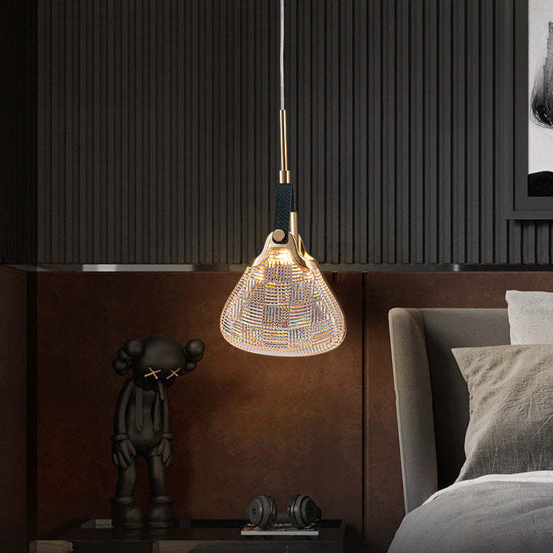 Hailie Postmodern Elegant Gold/Black Bedroom Pendant Light