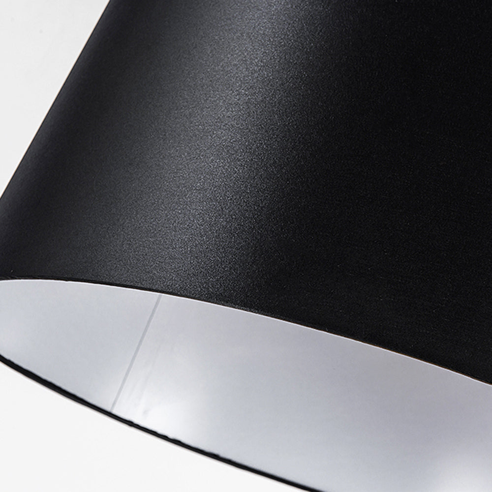 Salgado Black Floor Lamp 3 Color Temperature Switchable, Artificial Fabric & Metal