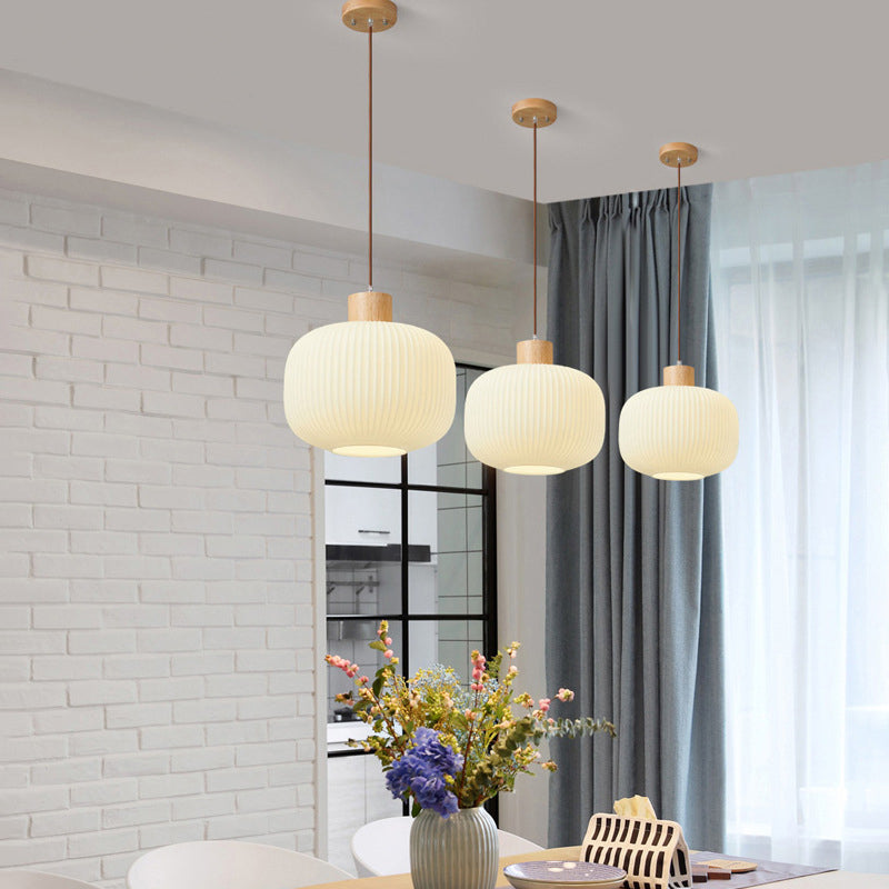 Ozawa Modern Wood Glass Pendant Light