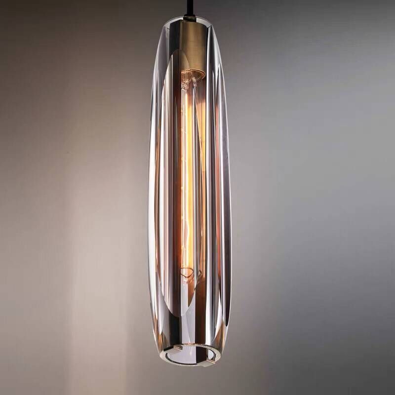 Sana Brass Designer LED Glass Pendant Lamp