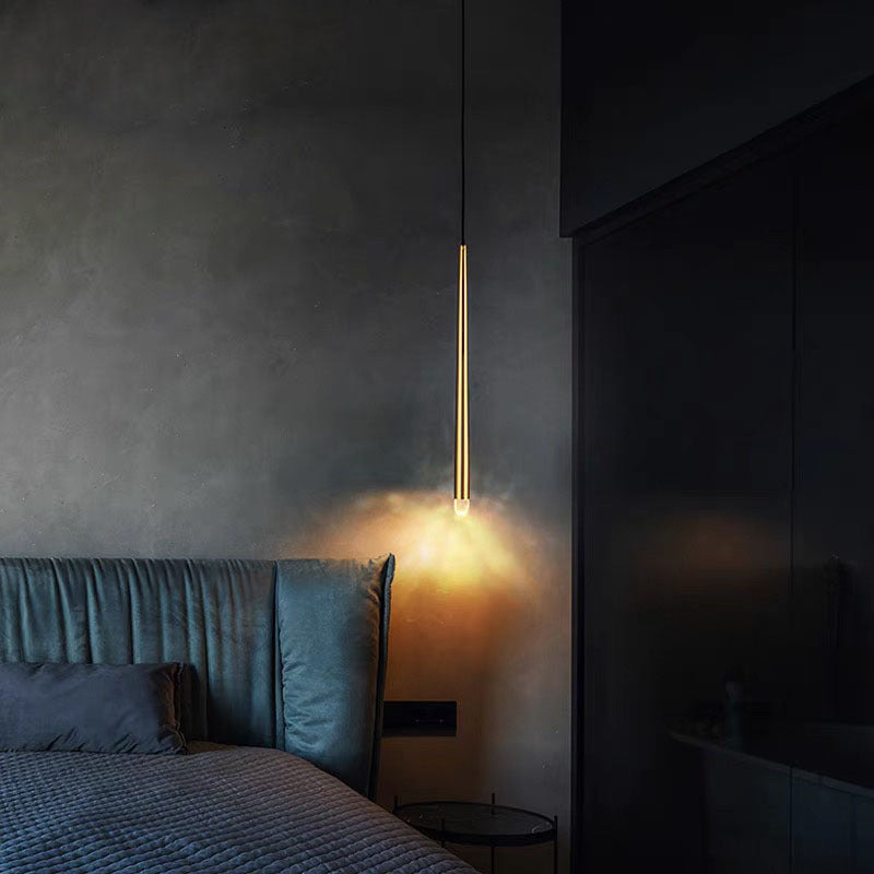 Carr Pendant Light Linear Modern, Metal, Gold, Living Rooms