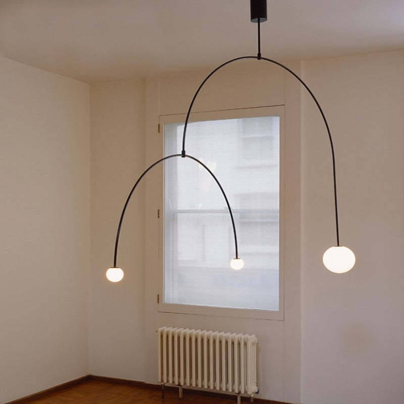 Avi Minimalist Linear Metal Pendant Light