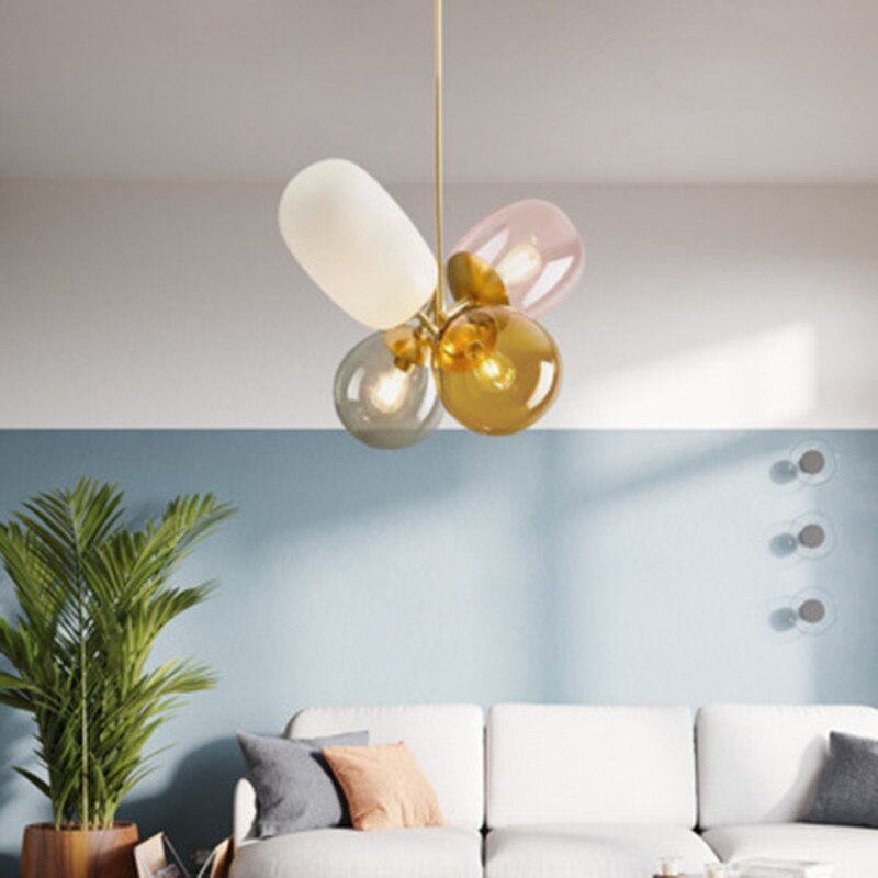 Morandi Colorful Balloon Glass Creative Pendant Light