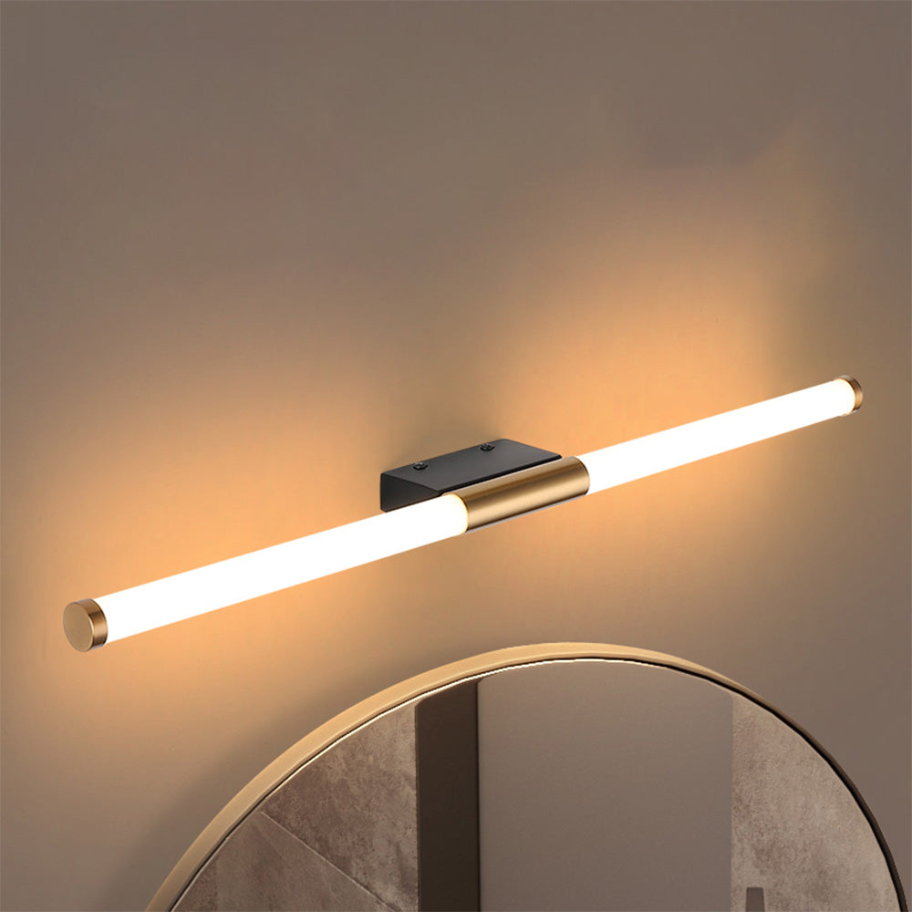 Leigh Modern Linear Cooper White Mirror Front Wall Lamp