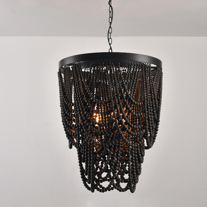 Alessio LED Pendant Lights Black/Rust/White Wood/Metal Living Room/Badroom