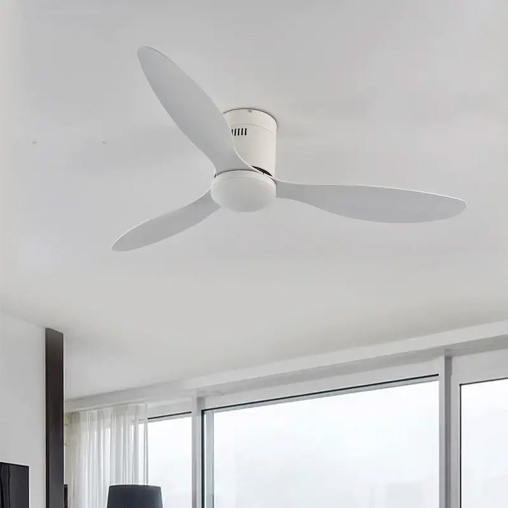 Walters 3-Blade White Ceiling Fan with Light, 2 Color, DIA 45.3''