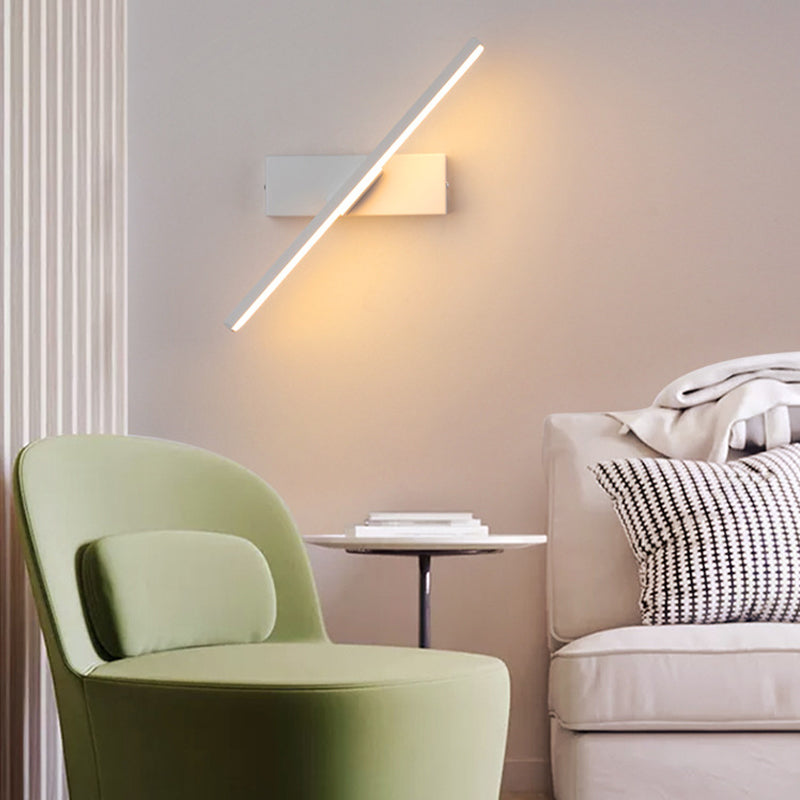 Edge Rotatable Wall Lamp for Bedroom, Black/White