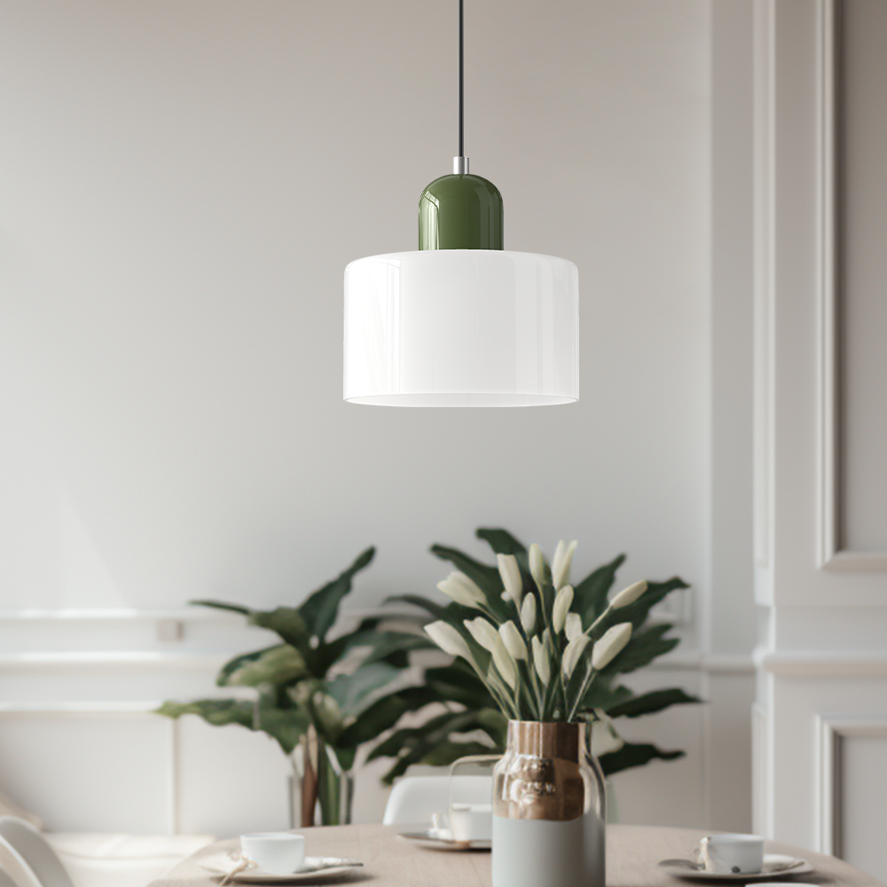 Morandi Modern White Glass Kitchen Island Pendant Light